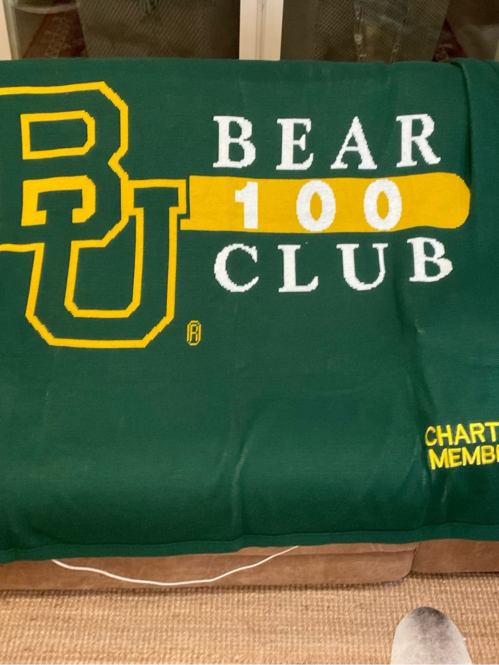 Baylor University Bear 100 Club Charter Member Blanket